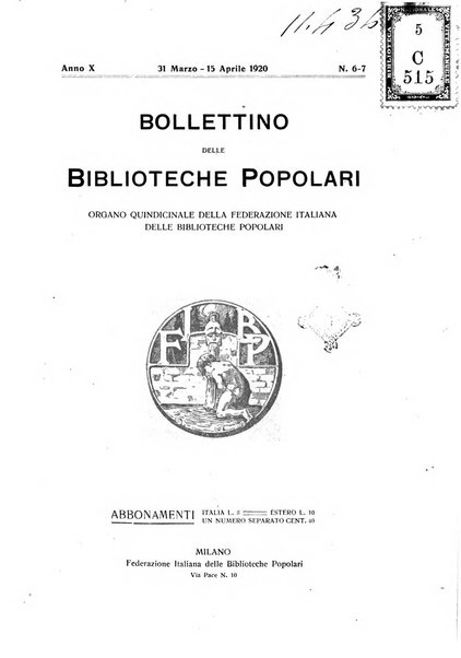 Bollettino delle biblioteche popolari