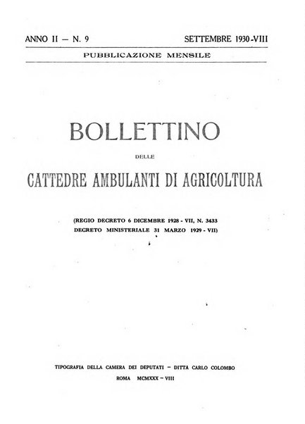 Bollettino delle cattedre ambulanti di agricoltura