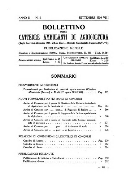 Bollettino delle cattedre ambulanti di agricoltura