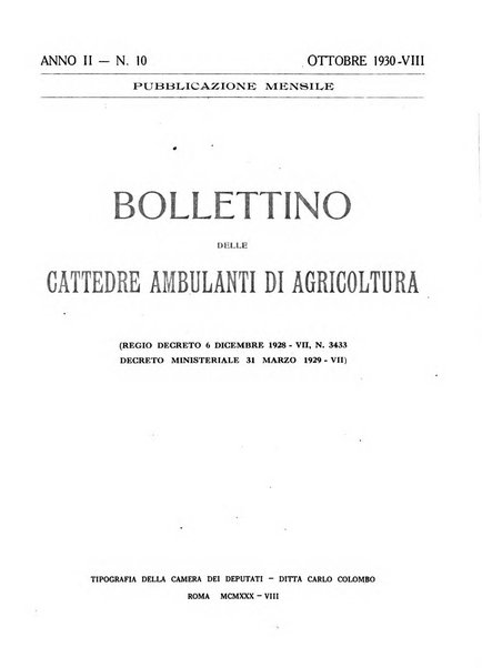 Bollettino delle cattedre ambulanti di agricoltura