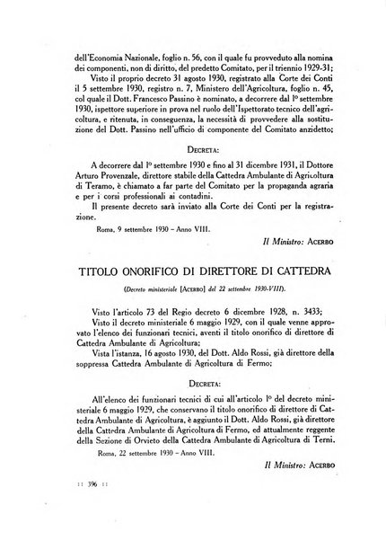 Bollettino delle cattedre ambulanti di agricoltura