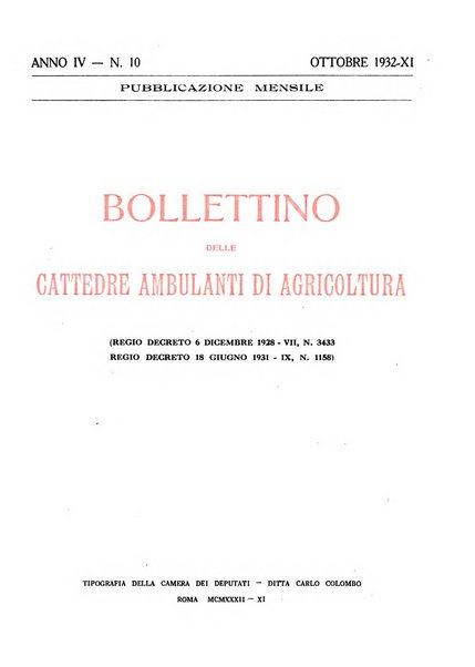 Bollettino delle cattedre ambulanti di agricoltura