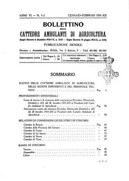 Bollettino delle cattedre ambulanti di agricoltura