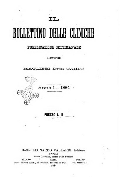 Bollettino delle cliniche pubblicazione settimanale