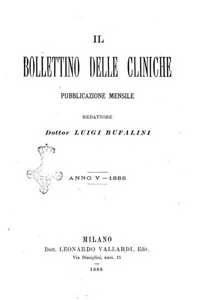 Bollettino delle cliniche pubblicazione settimanale