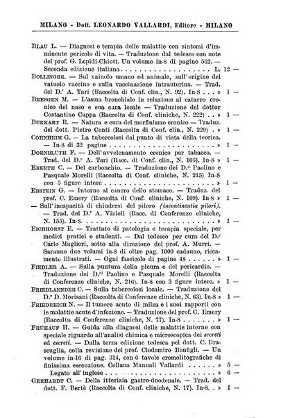 Bollettino delle cliniche pubblicazione settimanale