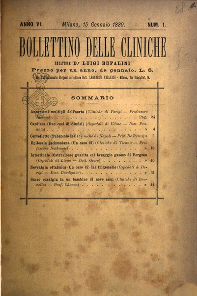 Bollettino delle cliniche pubblicazione settimanale