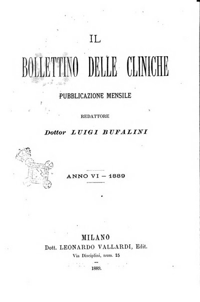 Bollettino delle cliniche pubblicazione settimanale