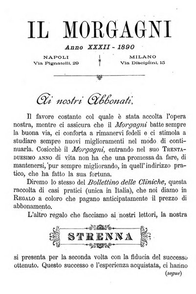 Bollettino delle cliniche pubblicazione settimanale