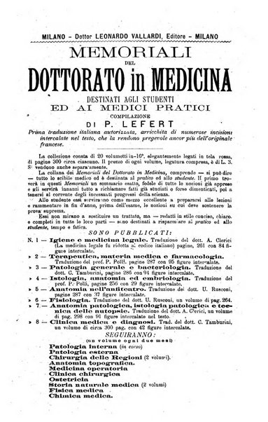 Bollettino delle cliniche pubblicazione settimanale