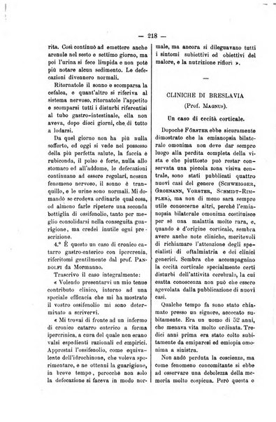 Bollettino delle cliniche pubblicazione settimanale