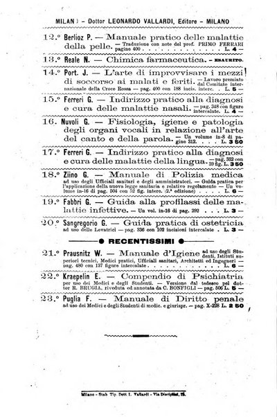 Bollettino delle cliniche pubblicazione settimanale