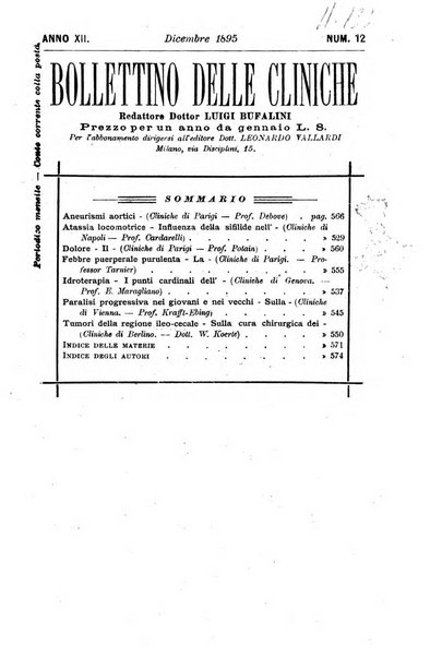 Bollettino delle cliniche pubblicazione settimanale