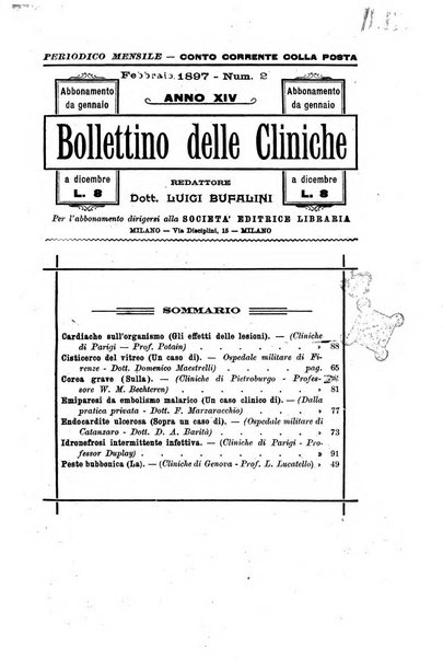 Bollettino delle cliniche pubblicazione settimanale