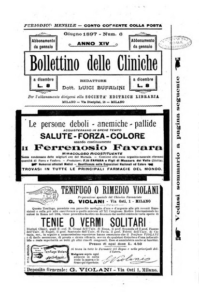 Bollettino delle cliniche pubblicazione settimanale