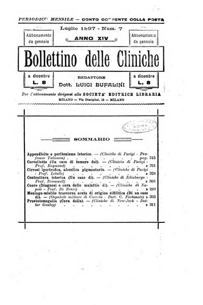 Bollettino delle cliniche pubblicazione settimanale