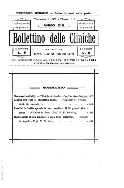 Bollettino delle cliniche pubblicazione settimanale