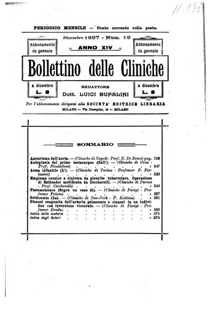 Bollettino delle cliniche pubblicazione settimanale