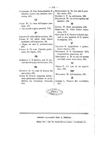 Bollettino delle cliniche pubblicazione settimanale