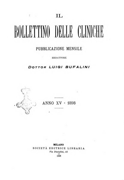 Bollettino delle cliniche pubblicazione settimanale