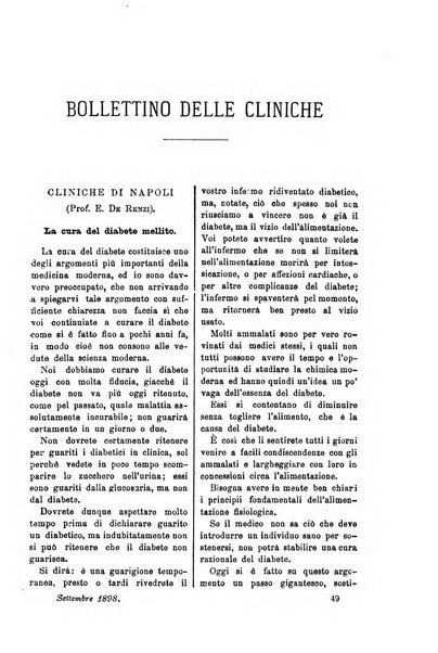 Bollettino delle cliniche pubblicazione settimanale