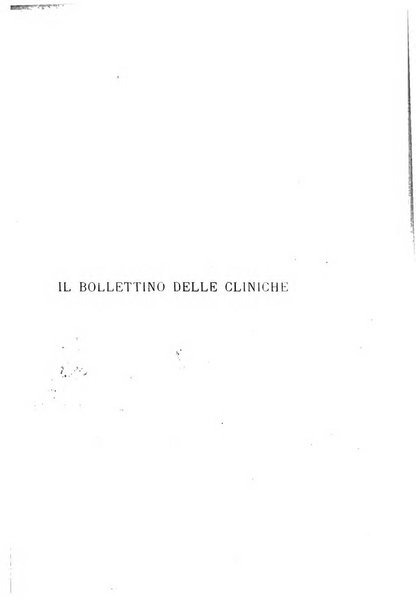 Bollettino delle cliniche pubblicazione settimanale