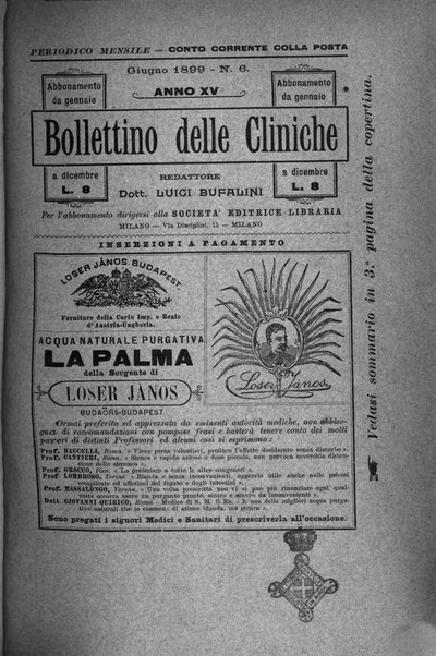 Bollettino delle cliniche pubblicazione settimanale