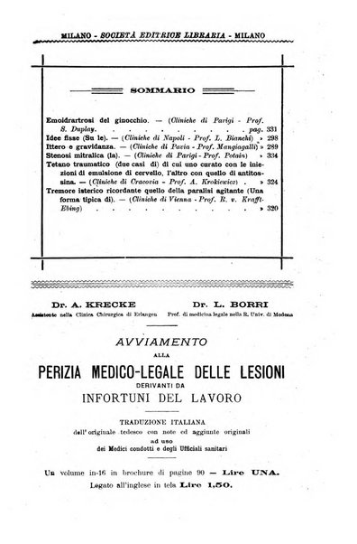 Bollettino delle cliniche pubblicazione settimanale