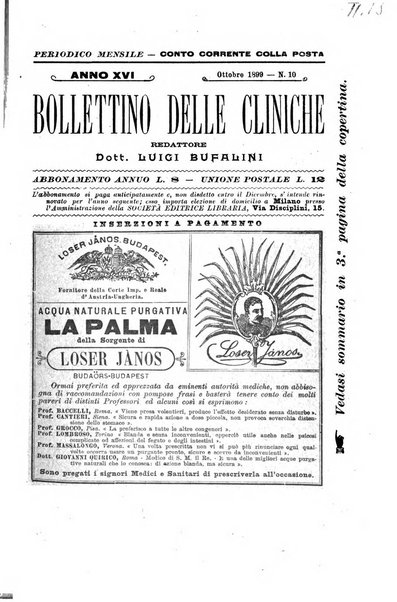 Bollettino delle cliniche pubblicazione settimanale