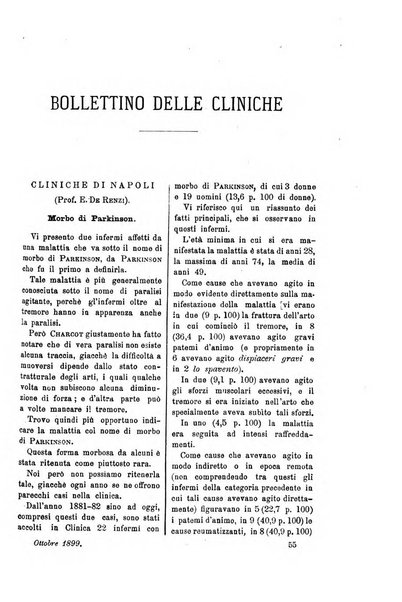 Bollettino delle cliniche pubblicazione settimanale