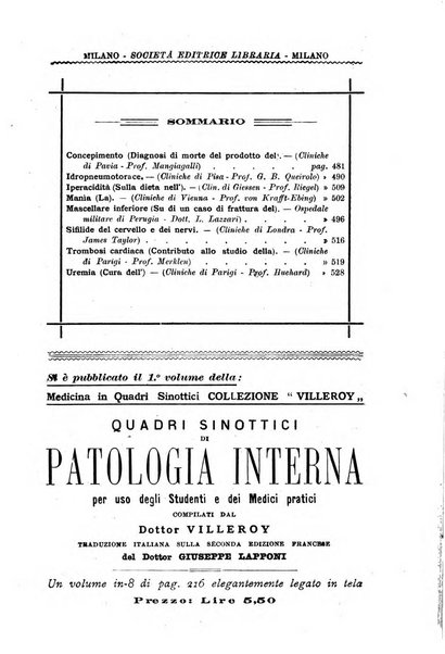 Bollettino delle cliniche pubblicazione settimanale