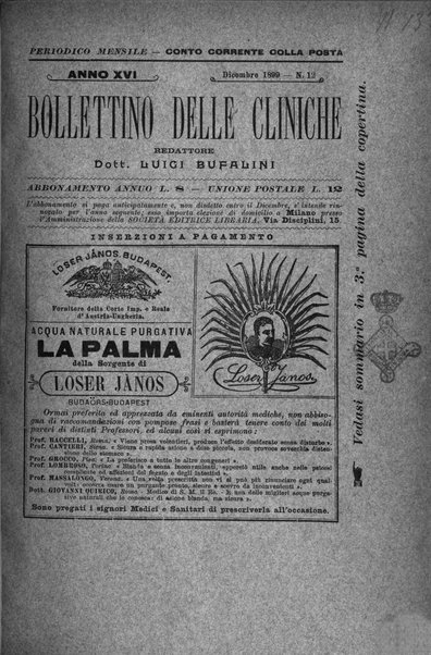 Bollettino delle cliniche pubblicazione settimanale