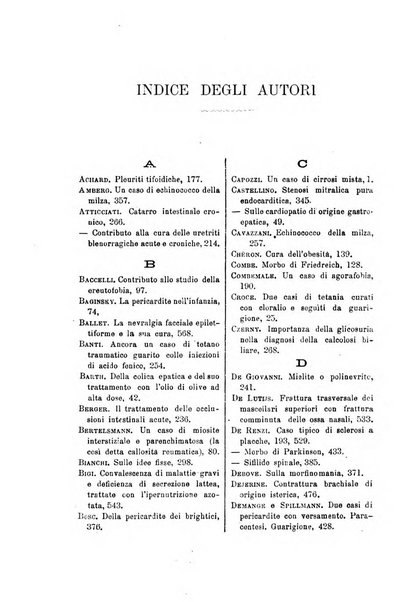 Bollettino delle cliniche pubblicazione settimanale