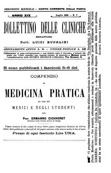 Bollettino delle cliniche pubblicazione settimanale