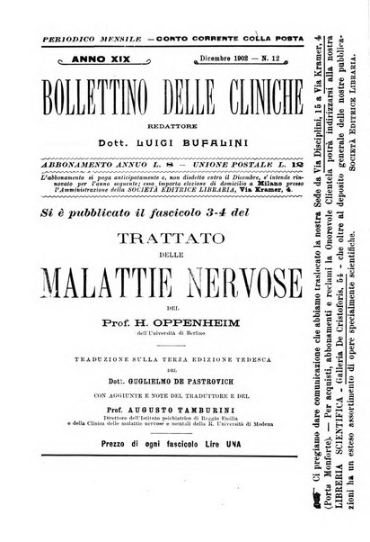 Bollettino delle cliniche pubblicazione settimanale