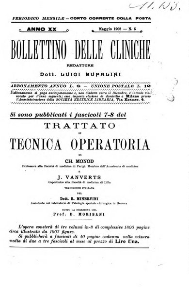 Bollettino delle cliniche pubblicazione settimanale