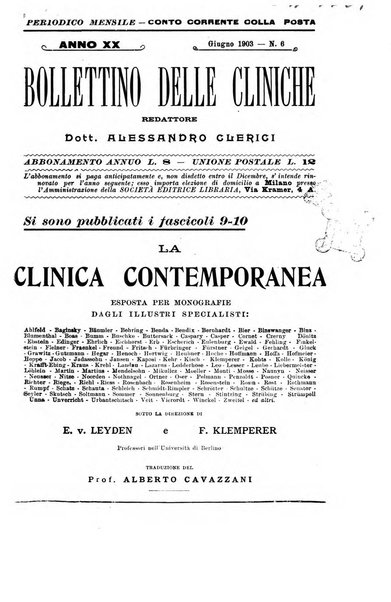 Bollettino delle cliniche pubblicazione settimanale