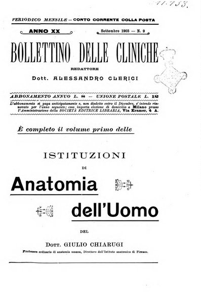 Bollettino delle cliniche pubblicazione settimanale