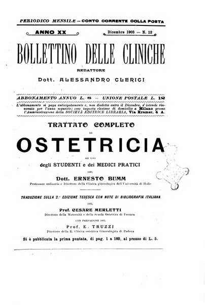 Bollettino delle cliniche pubblicazione settimanale