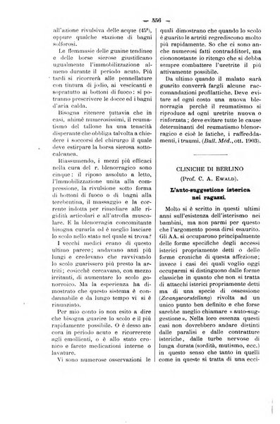 Bollettino delle cliniche pubblicazione settimanale