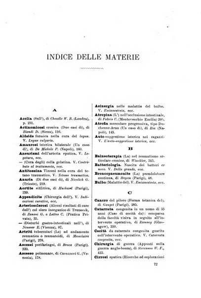 Bollettino delle cliniche pubblicazione settimanale