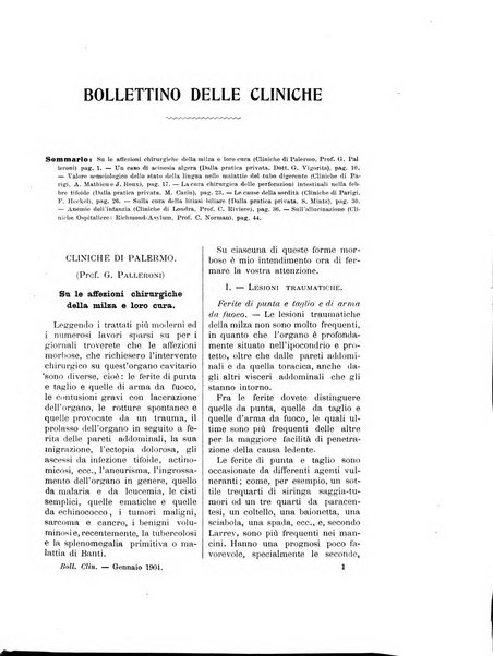 Bollettino delle cliniche pubblicazione settimanale