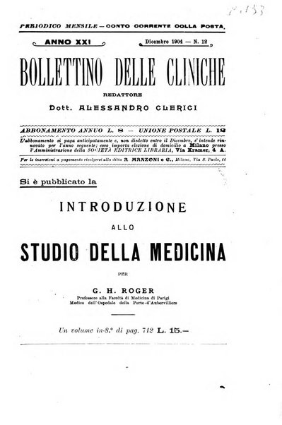 Bollettino delle cliniche pubblicazione settimanale