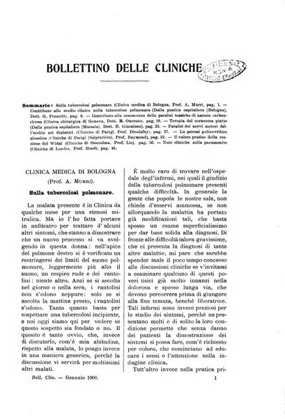 Bollettino delle cliniche pubblicazione settimanale