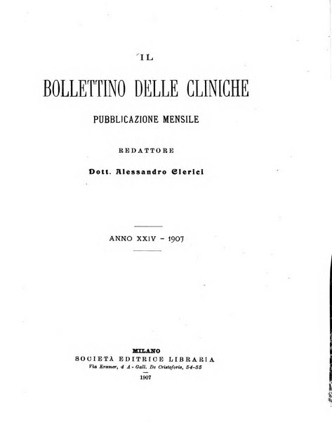 Bollettino delle cliniche pubblicazione settimanale