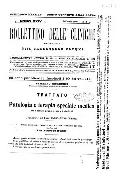 Bollettino delle cliniche pubblicazione settimanale