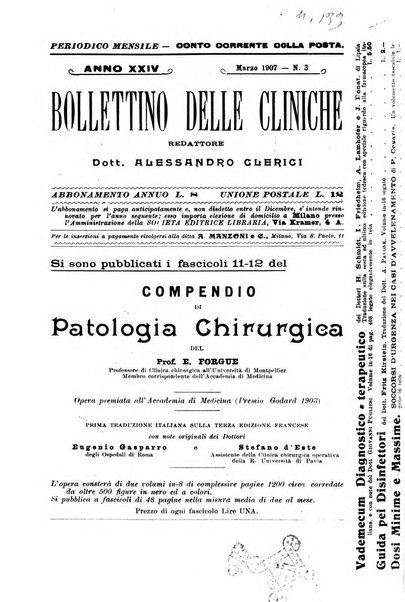 Bollettino delle cliniche pubblicazione settimanale