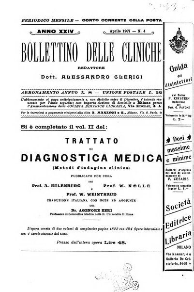 Bollettino delle cliniche pubblicazione settimanale