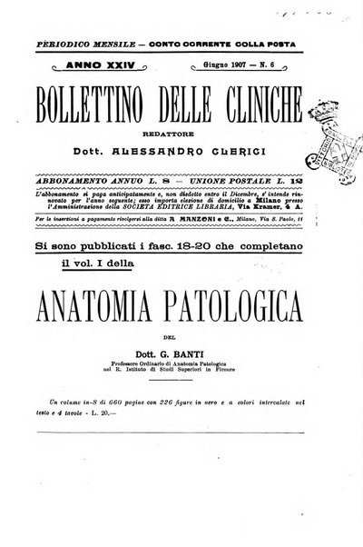 Bollettino delle cliniche pubblicazione settimanale