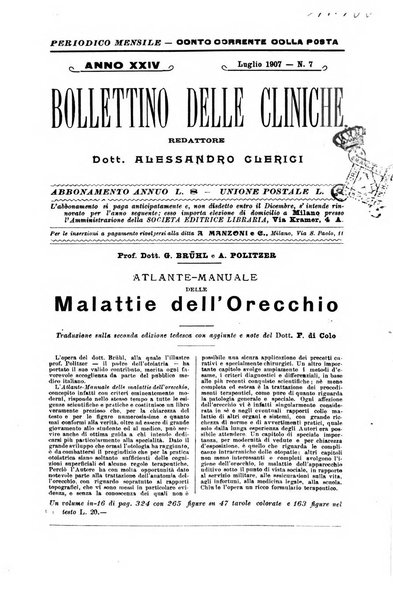 Bollettino delle cliniche pubblicazione settimanale